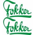 Fokker Aircraft Decal/Sticker 7''high x 12''wide!